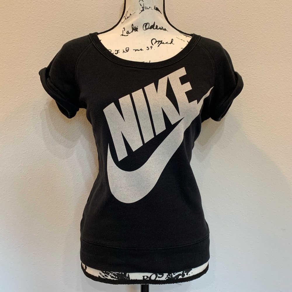 Nike Gym Vintage Short Sleeve Sweatshirt Rally Top